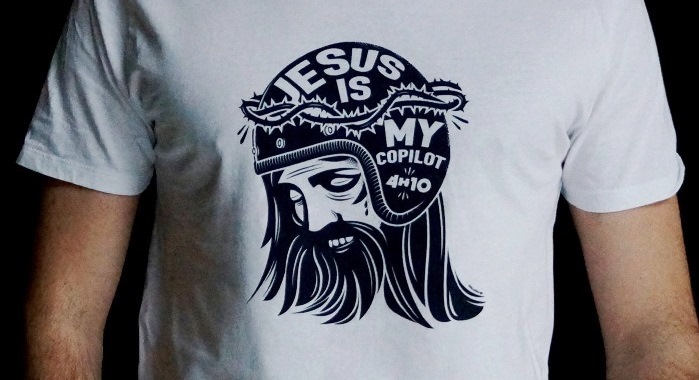 Nouveau T-Shirt 4H10 « Jesus is my copilot »