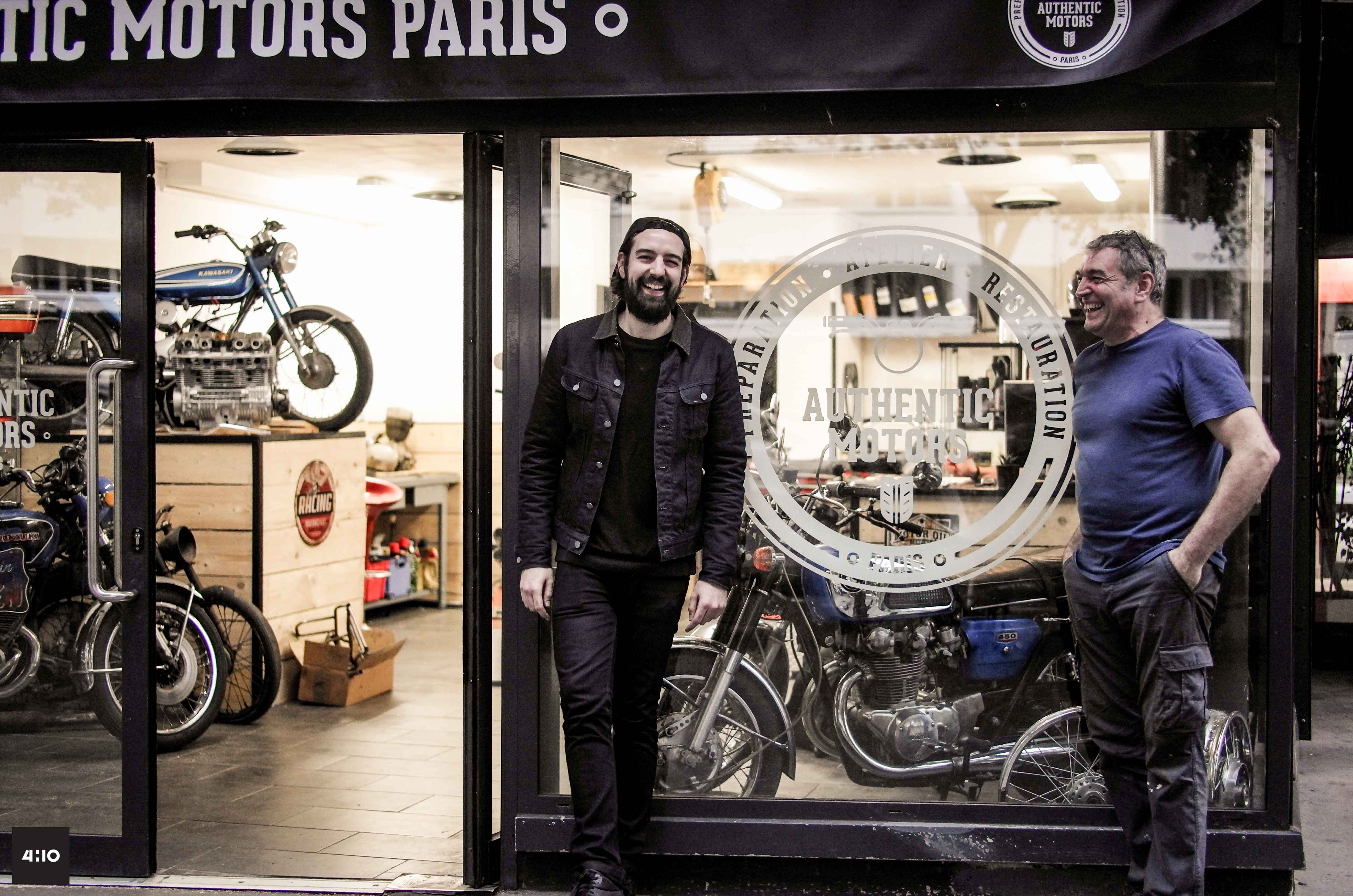 authentic motors paris garage atelier cafe racer 750four