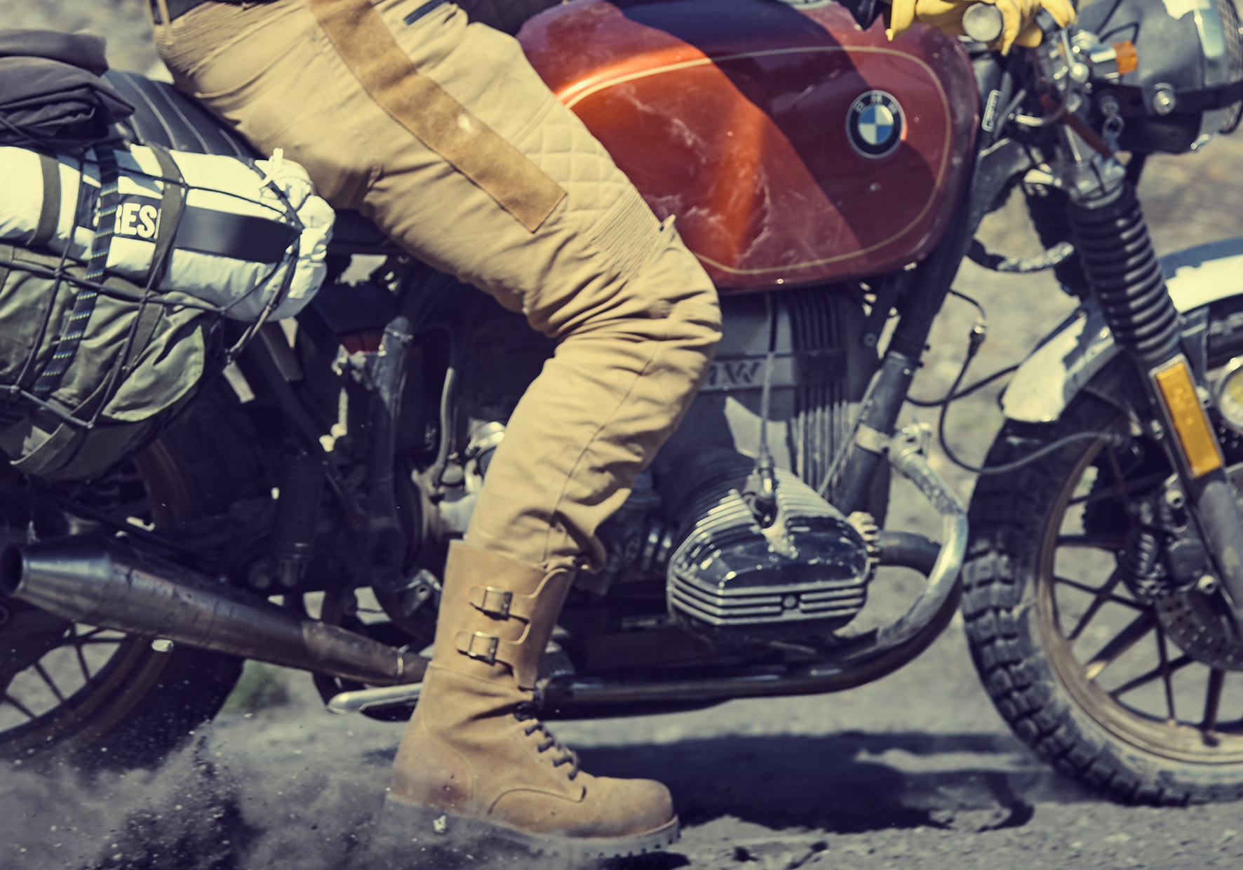Chaussure moto homme vintage