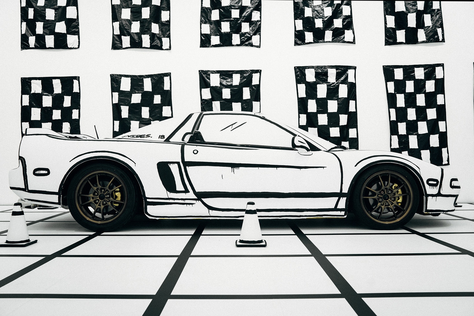 Vue de profil de l'Acura NSX de Joshua Vides