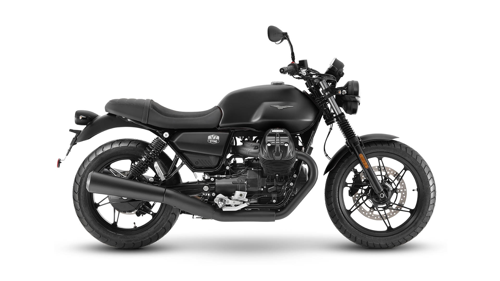Moto Guzzi V7 2021 Nero Ruvido noir côté droit