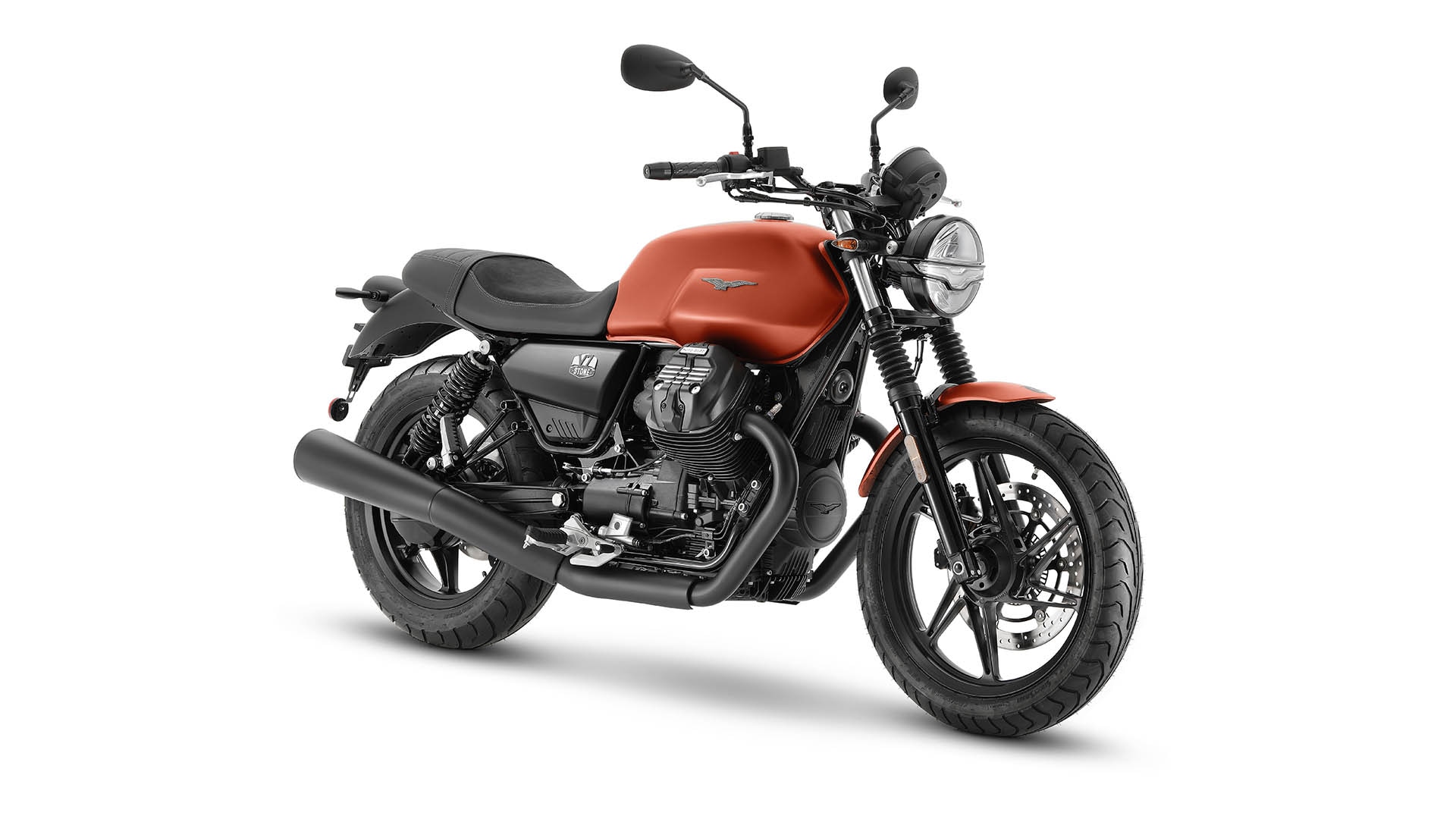Moto Guzzi V7 2021 Arancione Rame avant droit