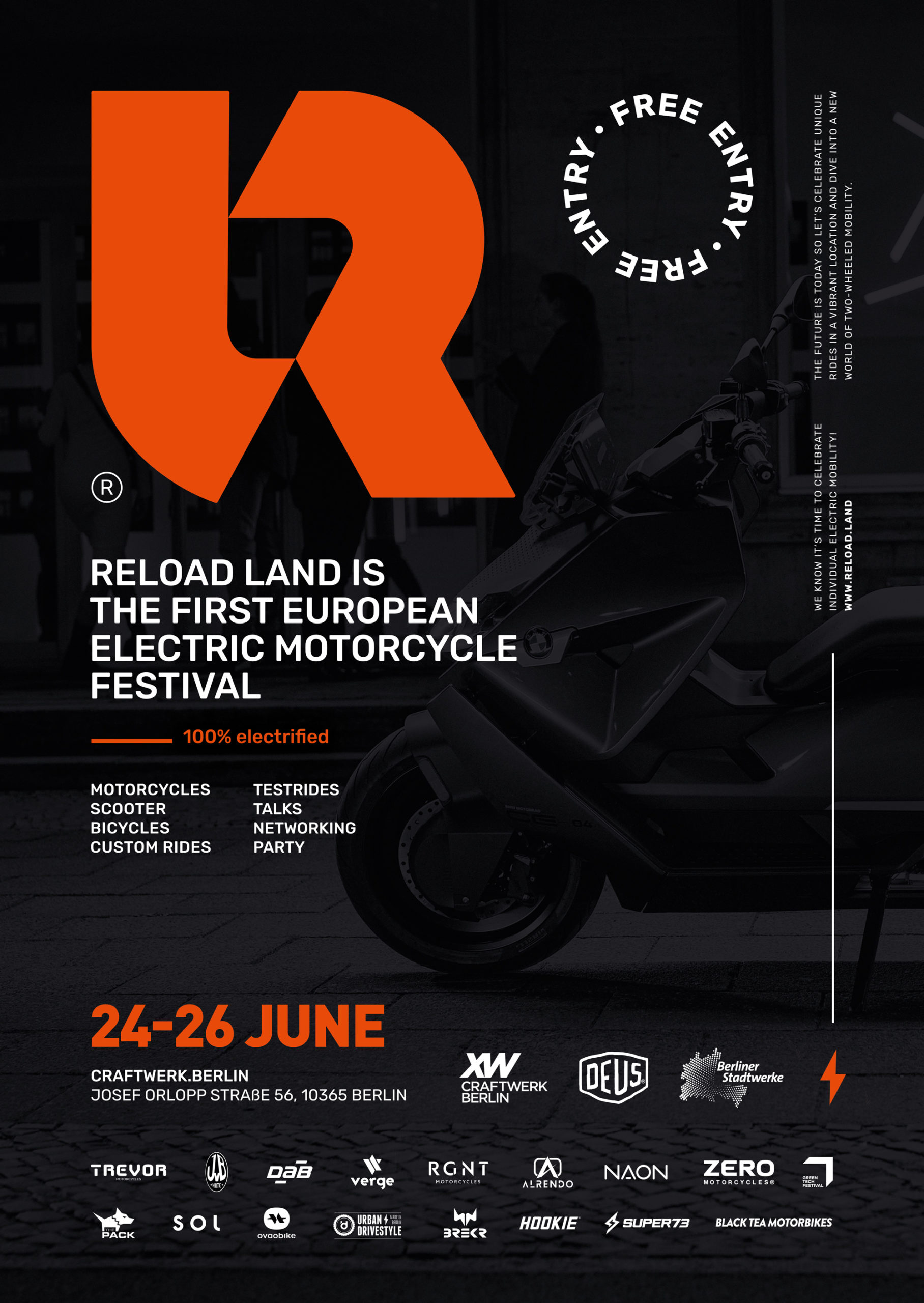 Reload land festival moto electrique berlin