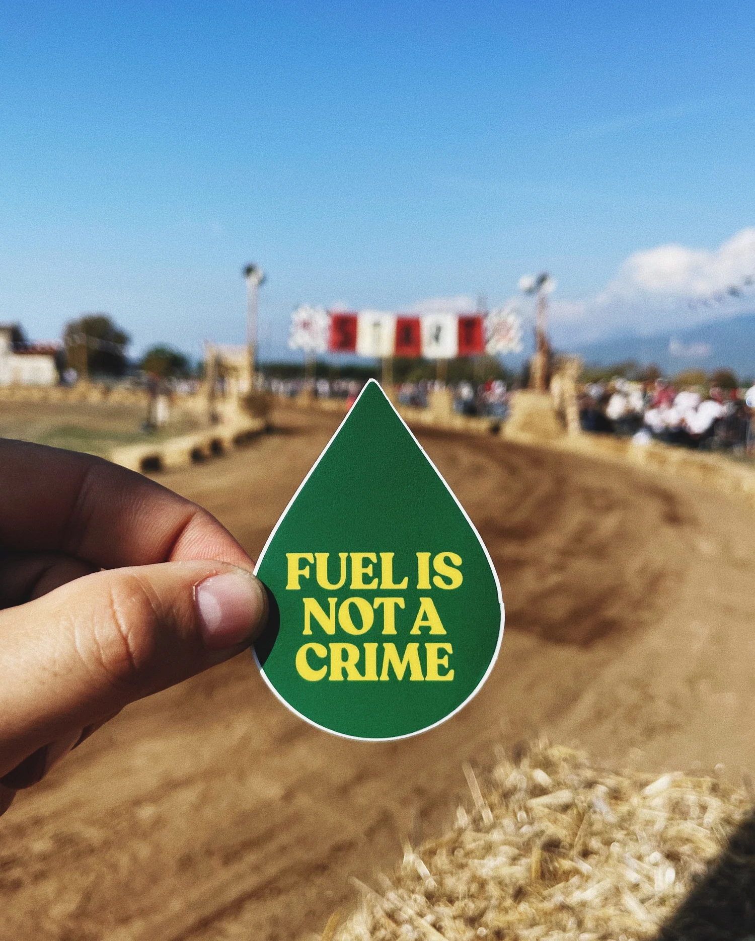 sticker fuel is not a crime moto