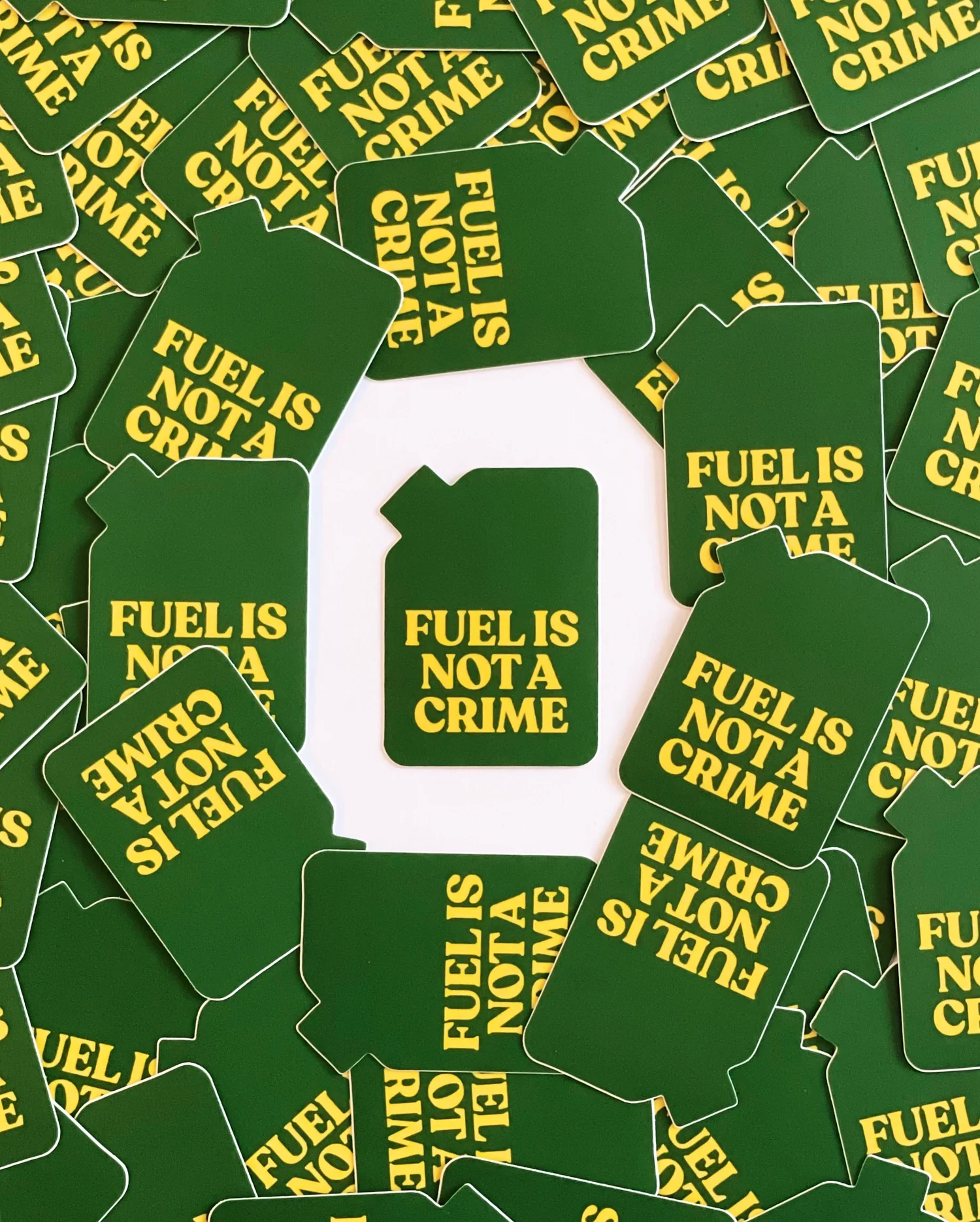 sticker fuel is not a crime moto