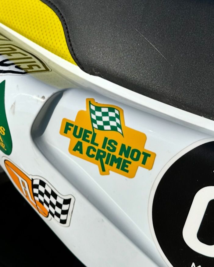 sticker fuel is not a crime moto